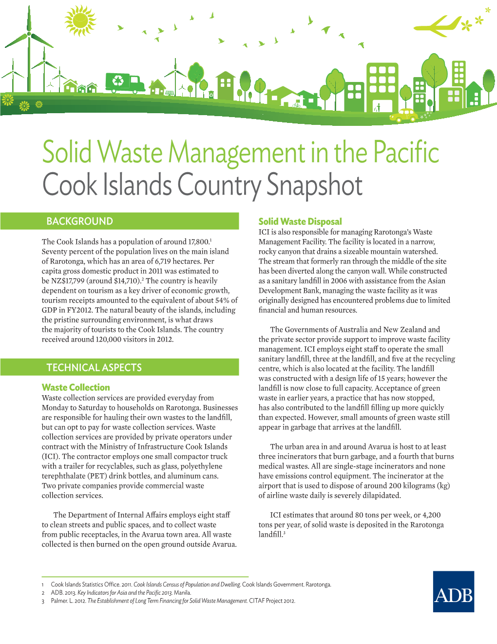 Solid Waste Management in the Pacific: Cook Islands Country Snapshot