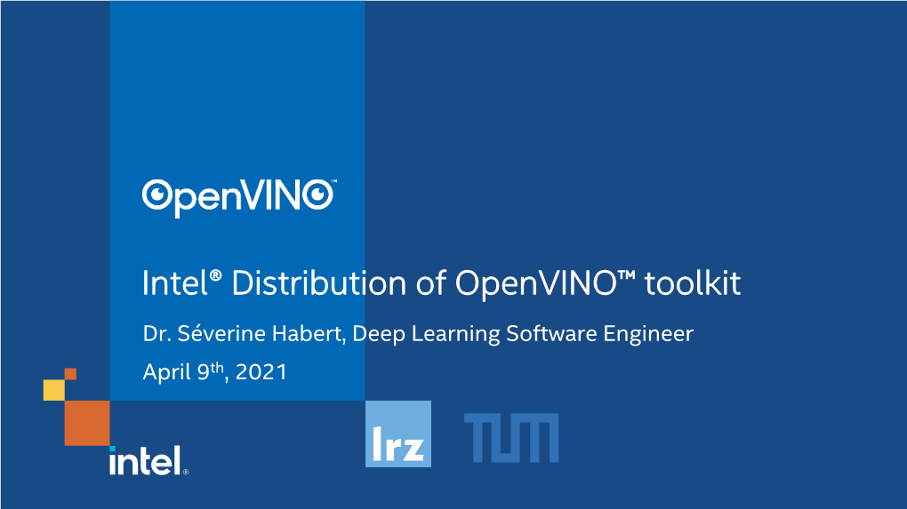 Intel® Distribution of Openvino™ Toolkit Dr