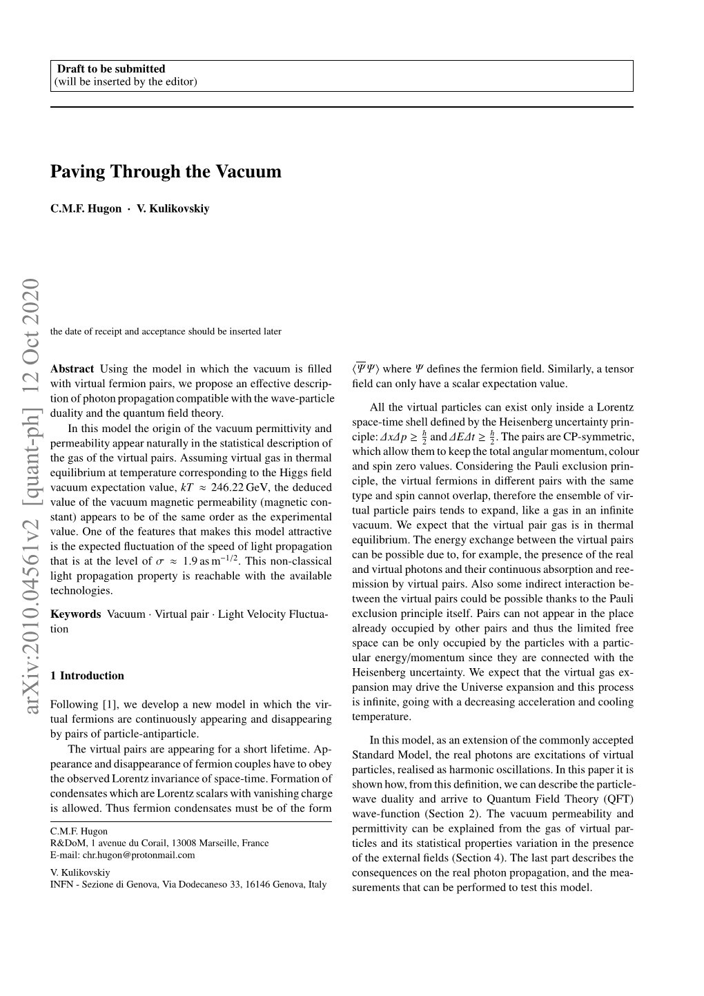 Paving Through the Vacuum 3 of the Fermion and Antifermion