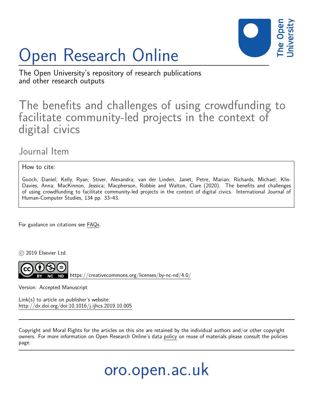 Open Research Online Oro.Open.Ac.Uk