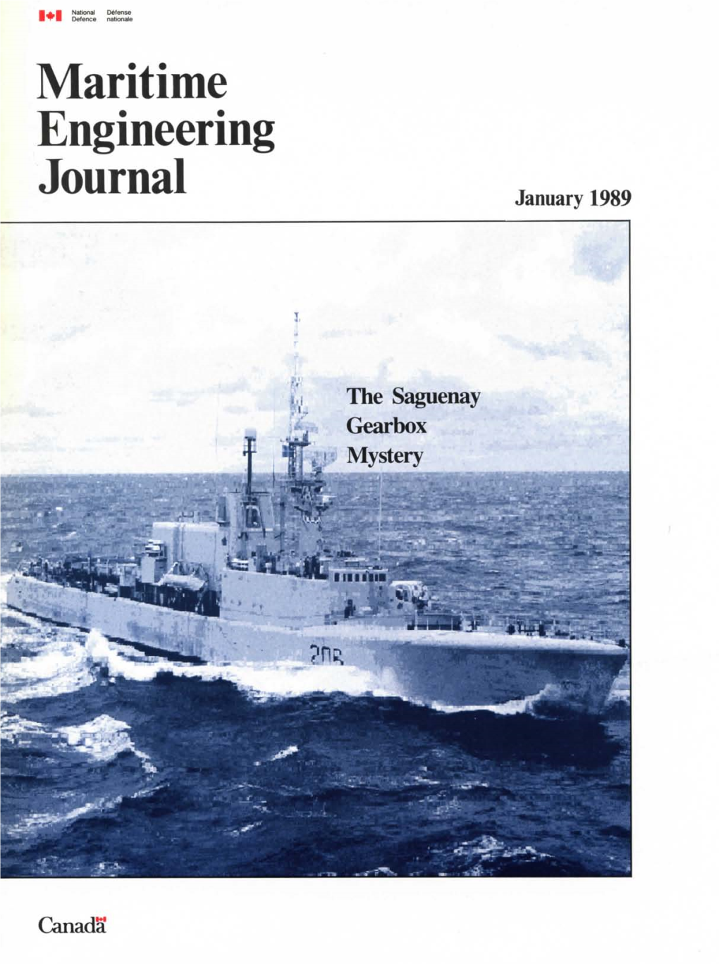 MARITIME ENGINEERING JOURNAL Maritime ^, Engineering Journal