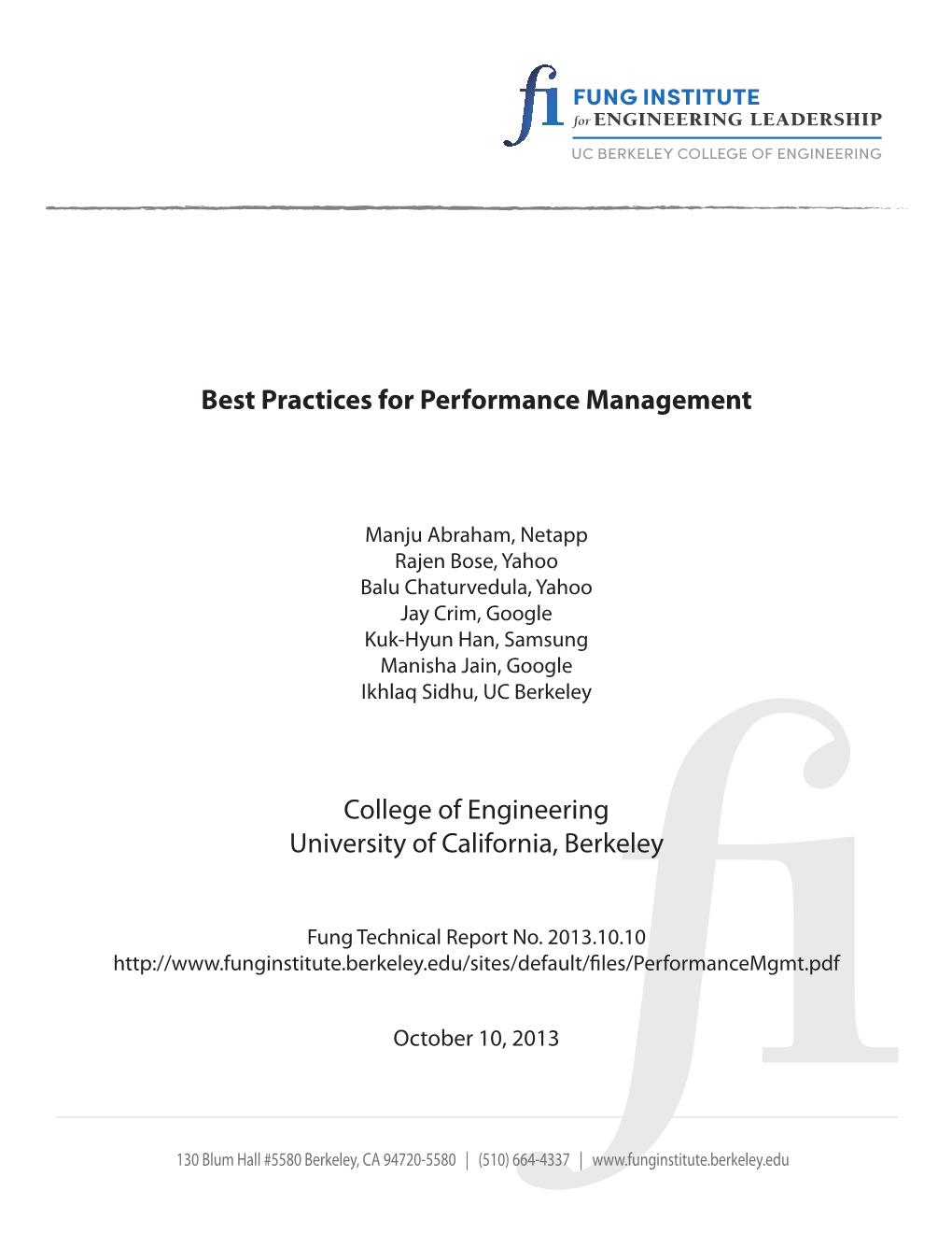 Best Practices for Performance Management