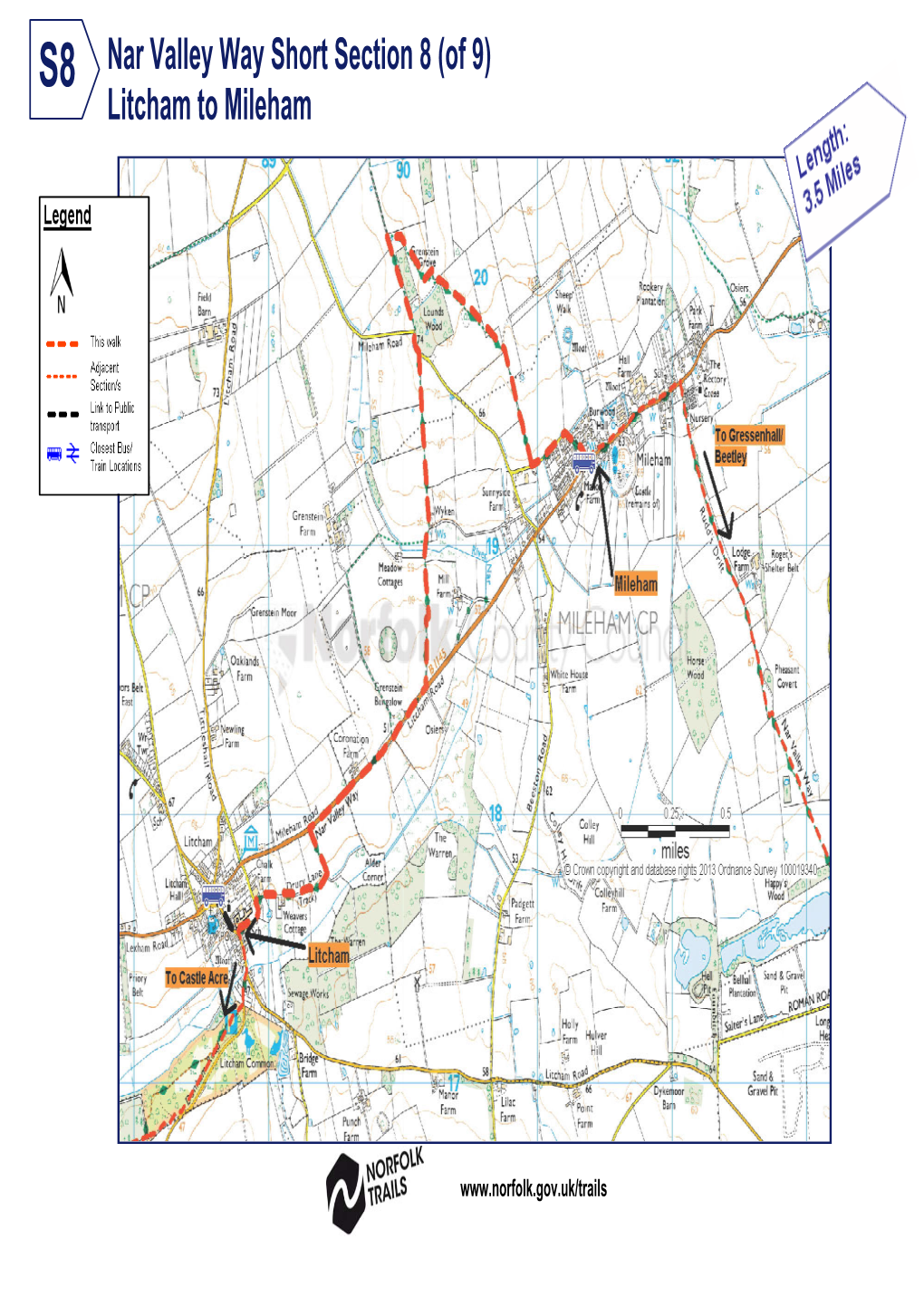 Litcham to Mileham