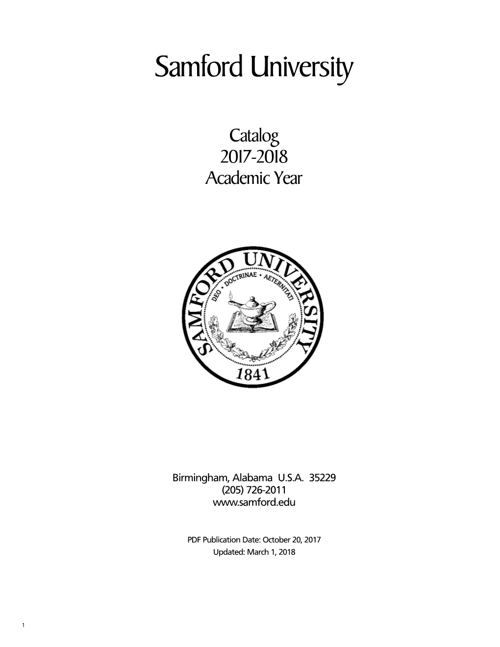 Catalog 2017-2018 Academic Year