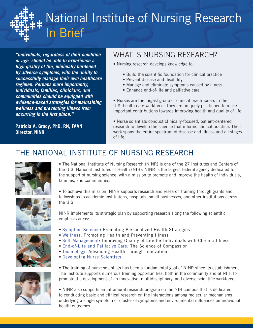 National Institute of Nursing Research-In Brief