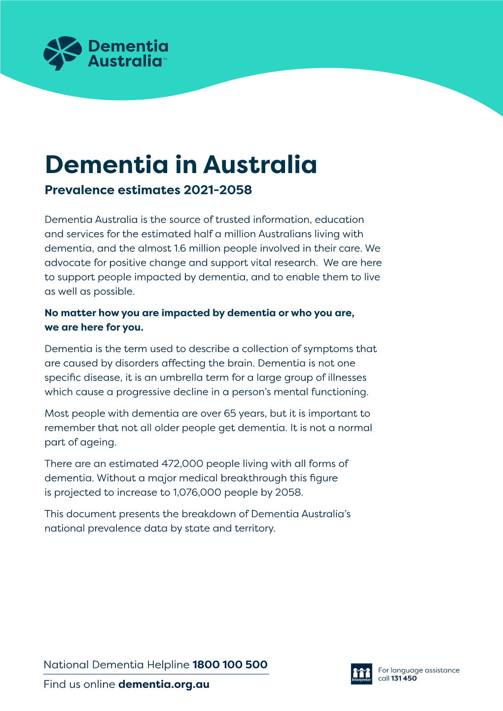 Prevalence Estimates 2021-2058