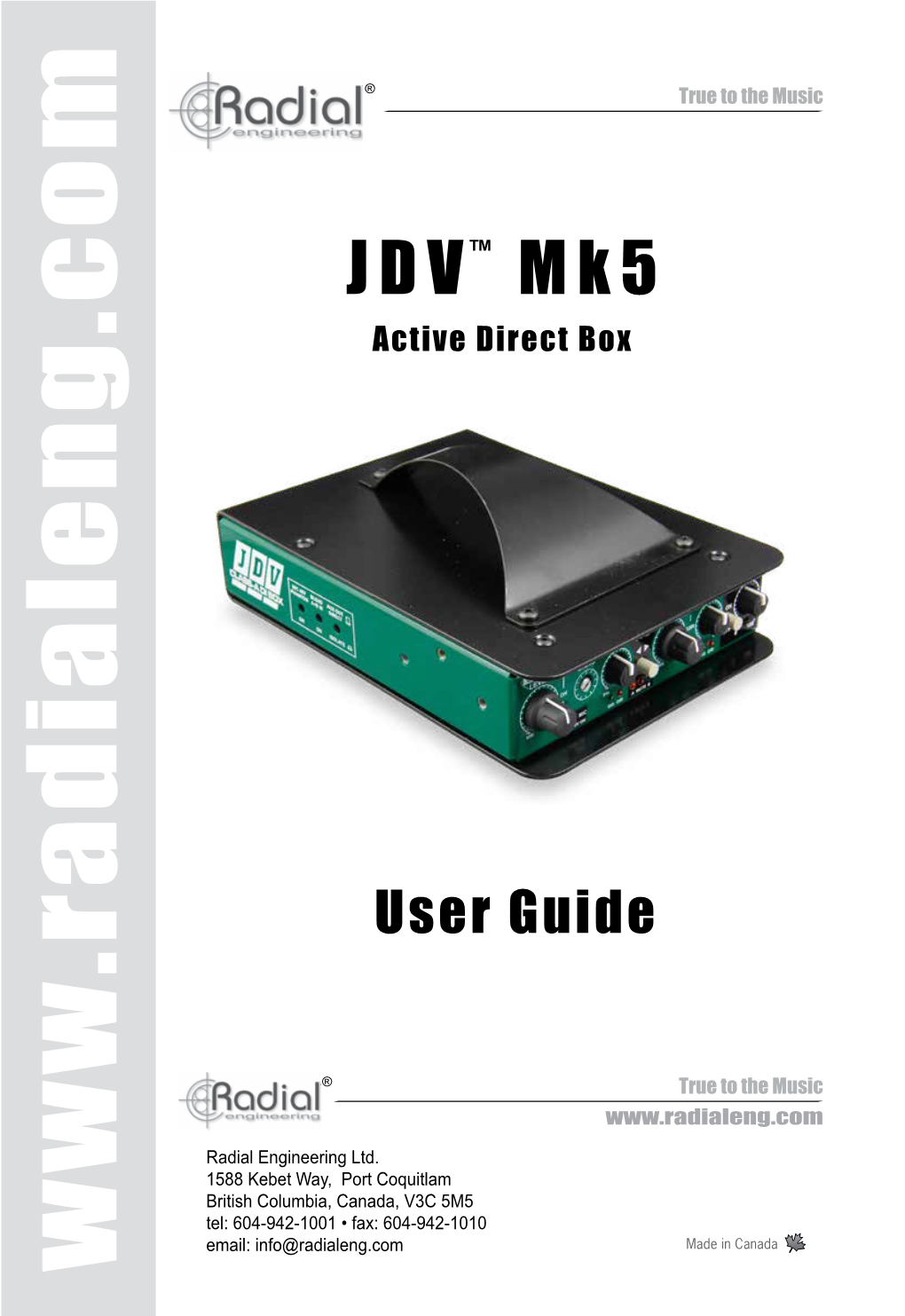 Radial JDV Mk5 Super DI