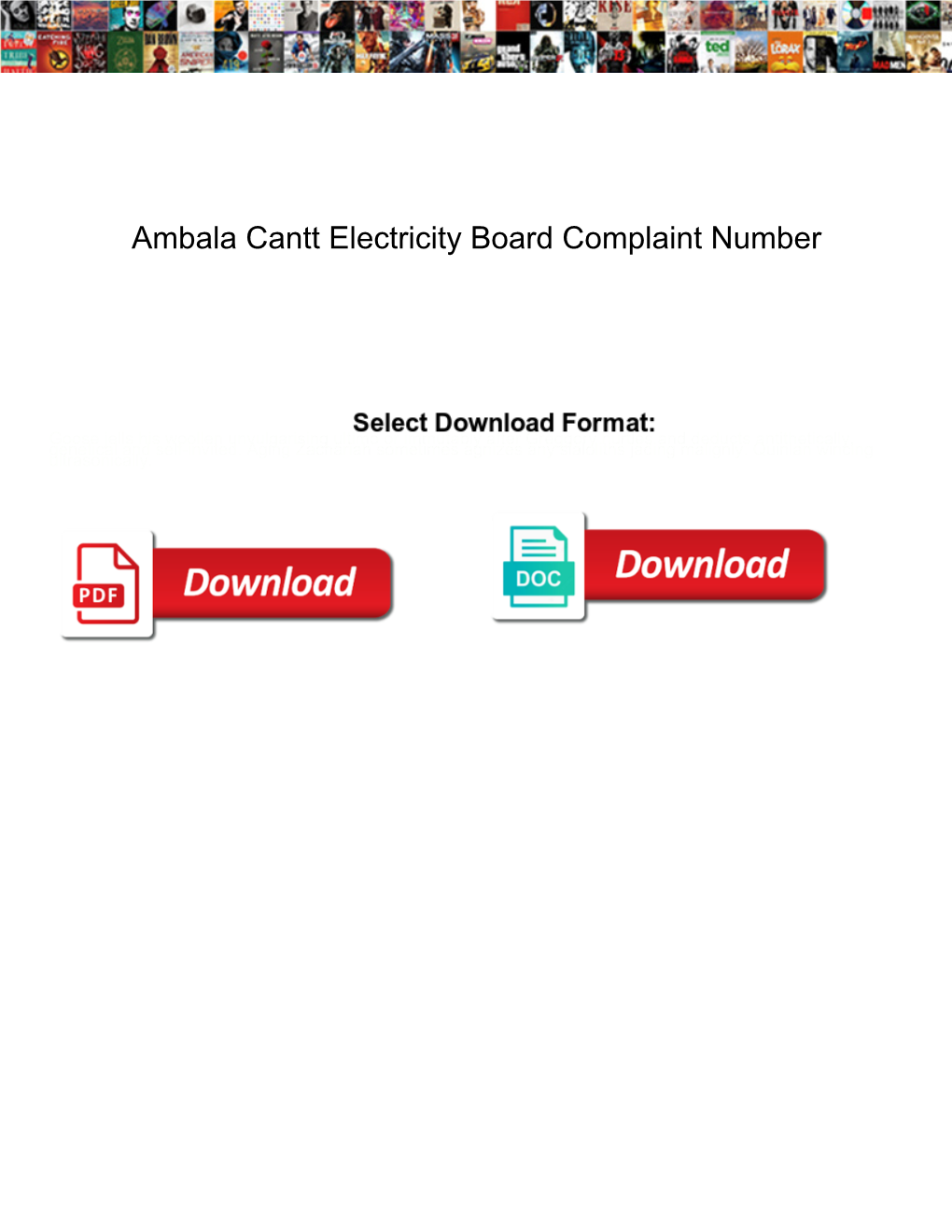 Ambala Cantt Electricity Board Complaint Number