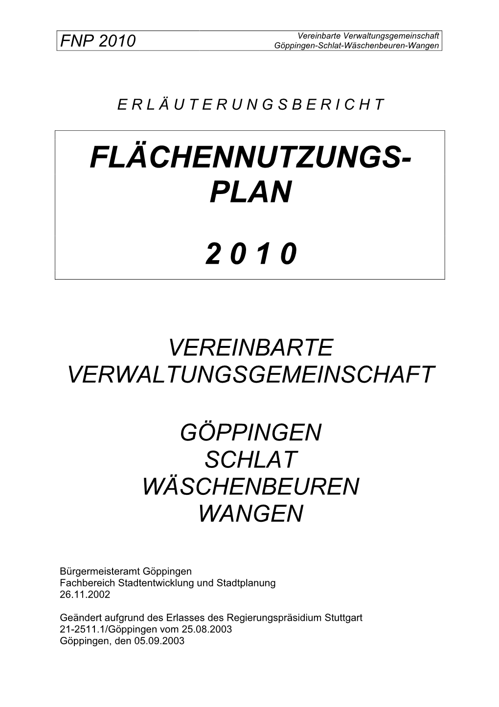 Flächennutzungs- Plan 2 0