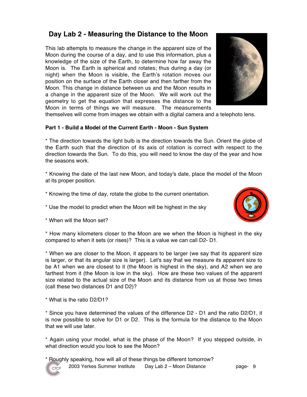 Measuring the Distance to the Moon