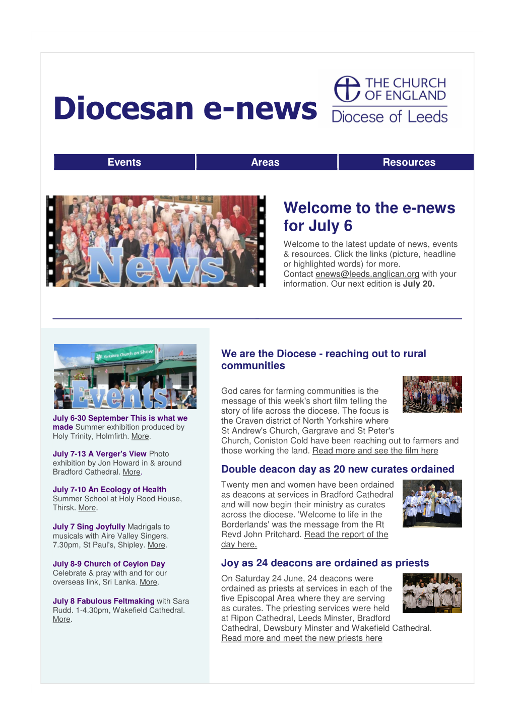 Diocesan E-News