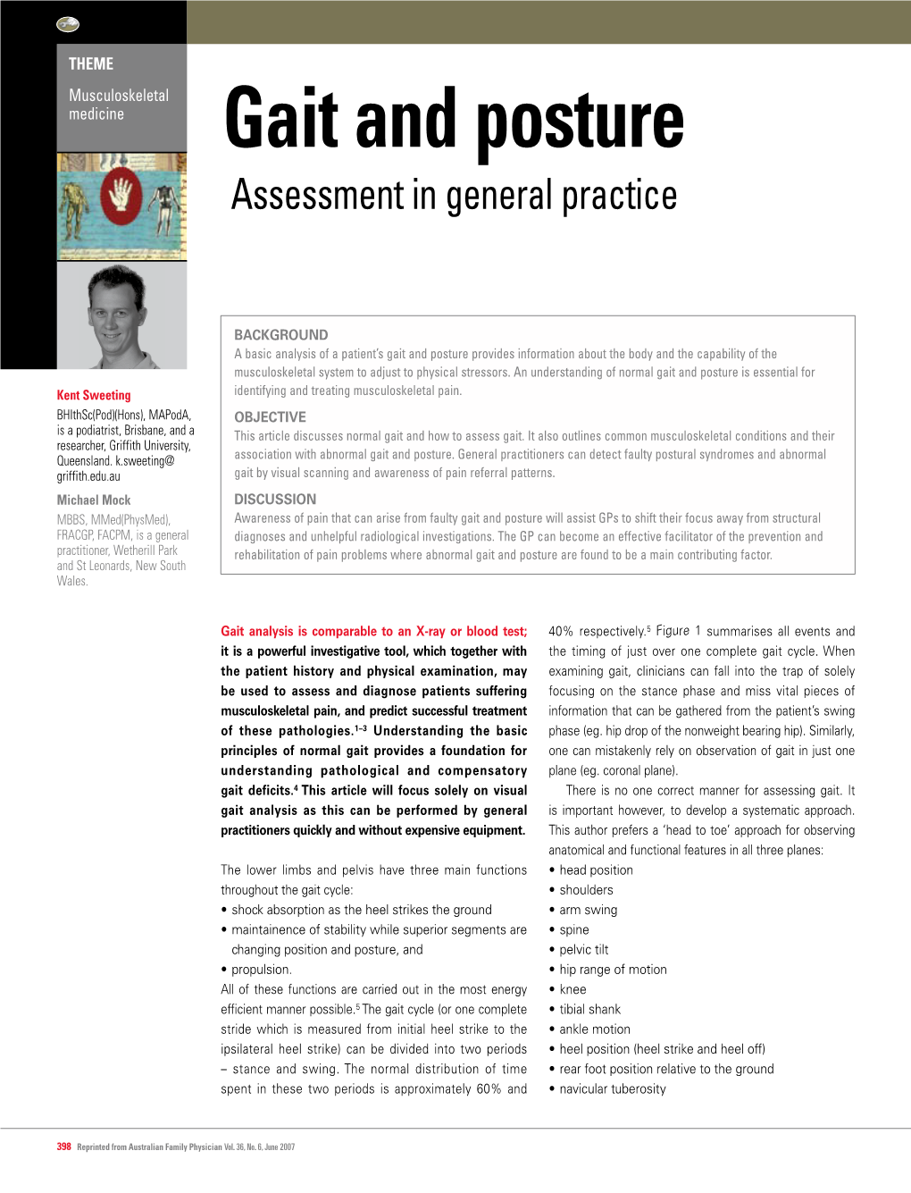 Gait and Posture – Assessment in General Practice