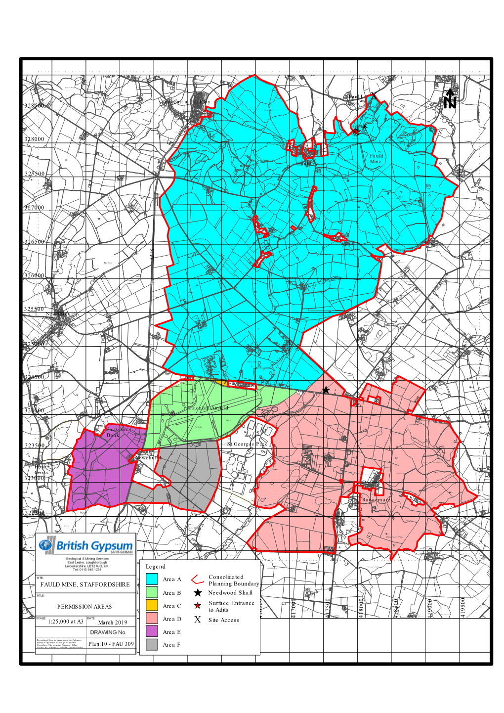 FAULD MINE, STAFFORDSHIRE Consolidated Planning Boundary