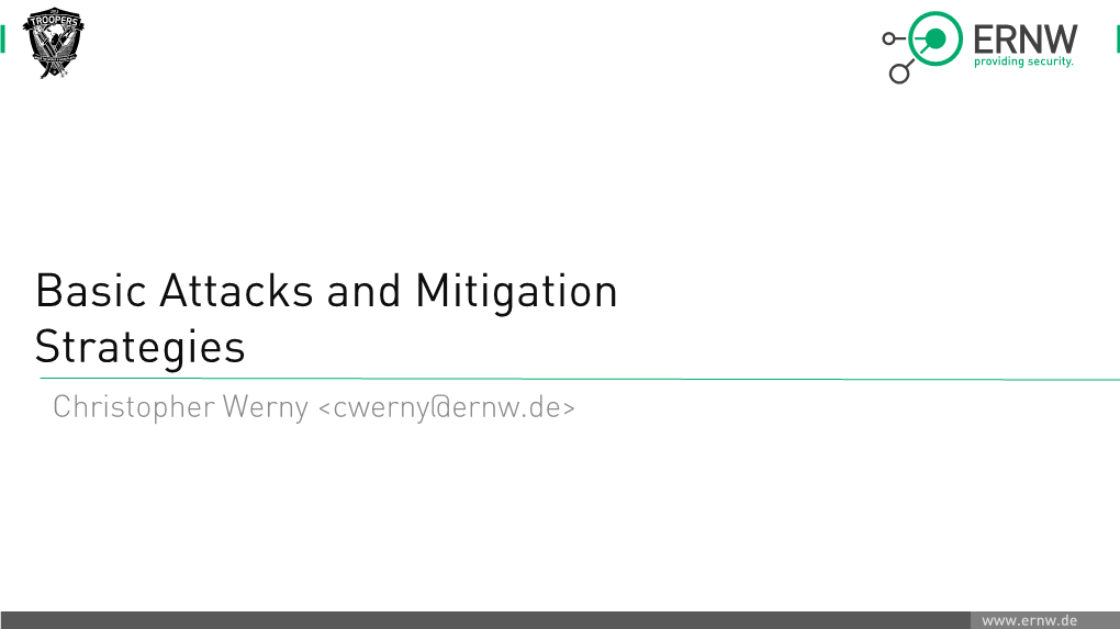 Basic Attacks and Mitigation Strategies