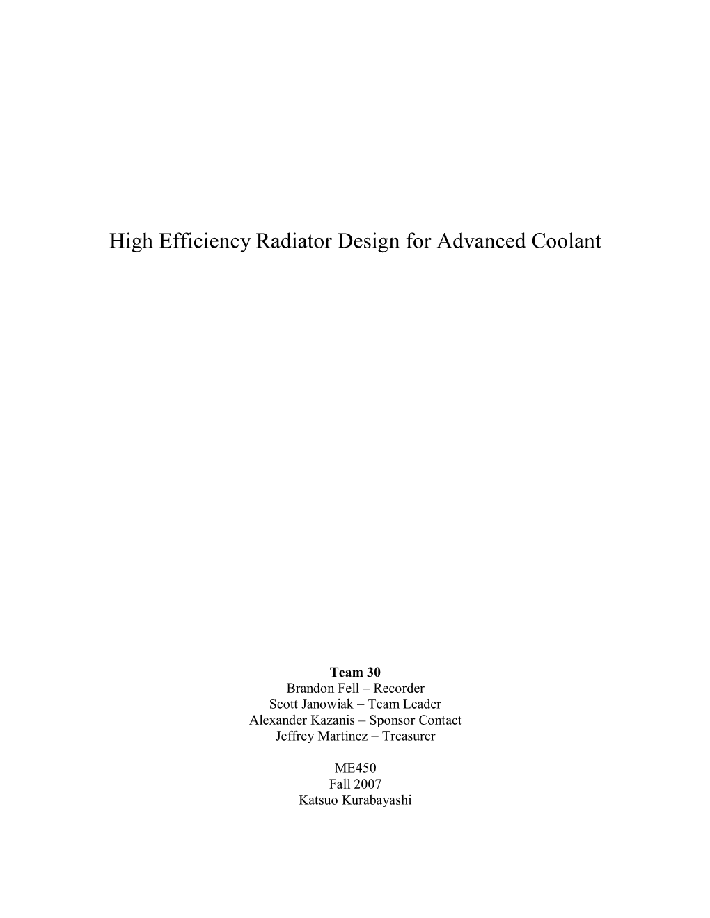 Radiator Design for Advanced Coolant