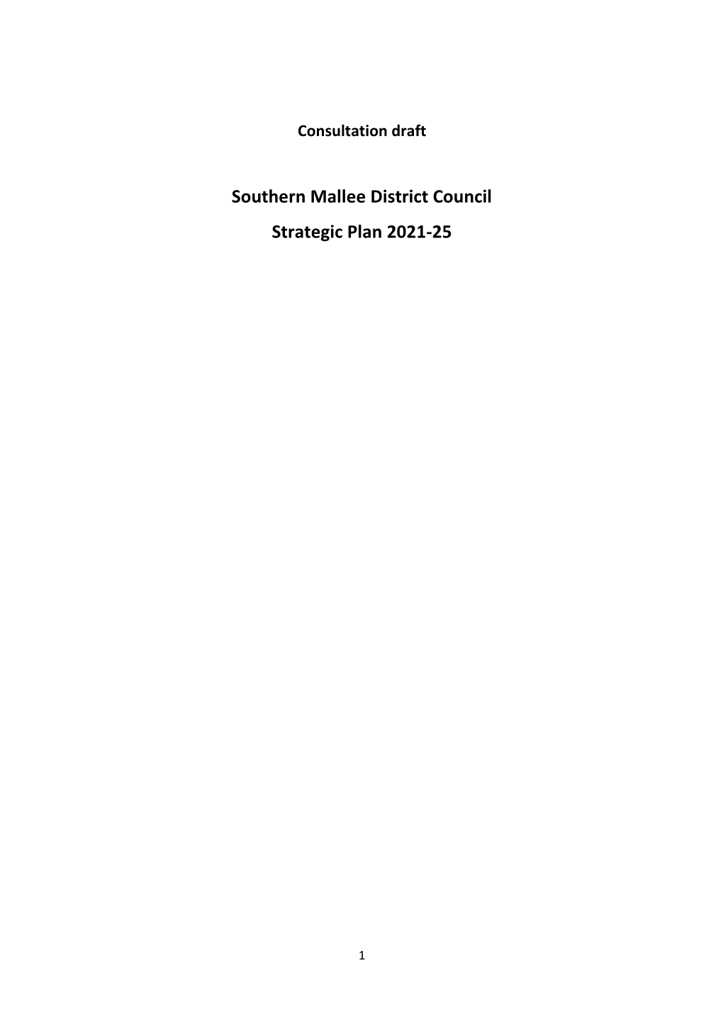 Southern Mallee District Council Strategic Plan 2021-25