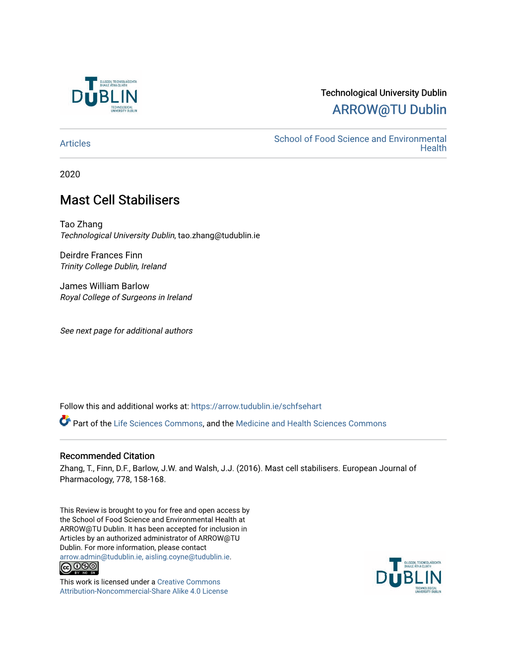 Mast Cell Stabilisers