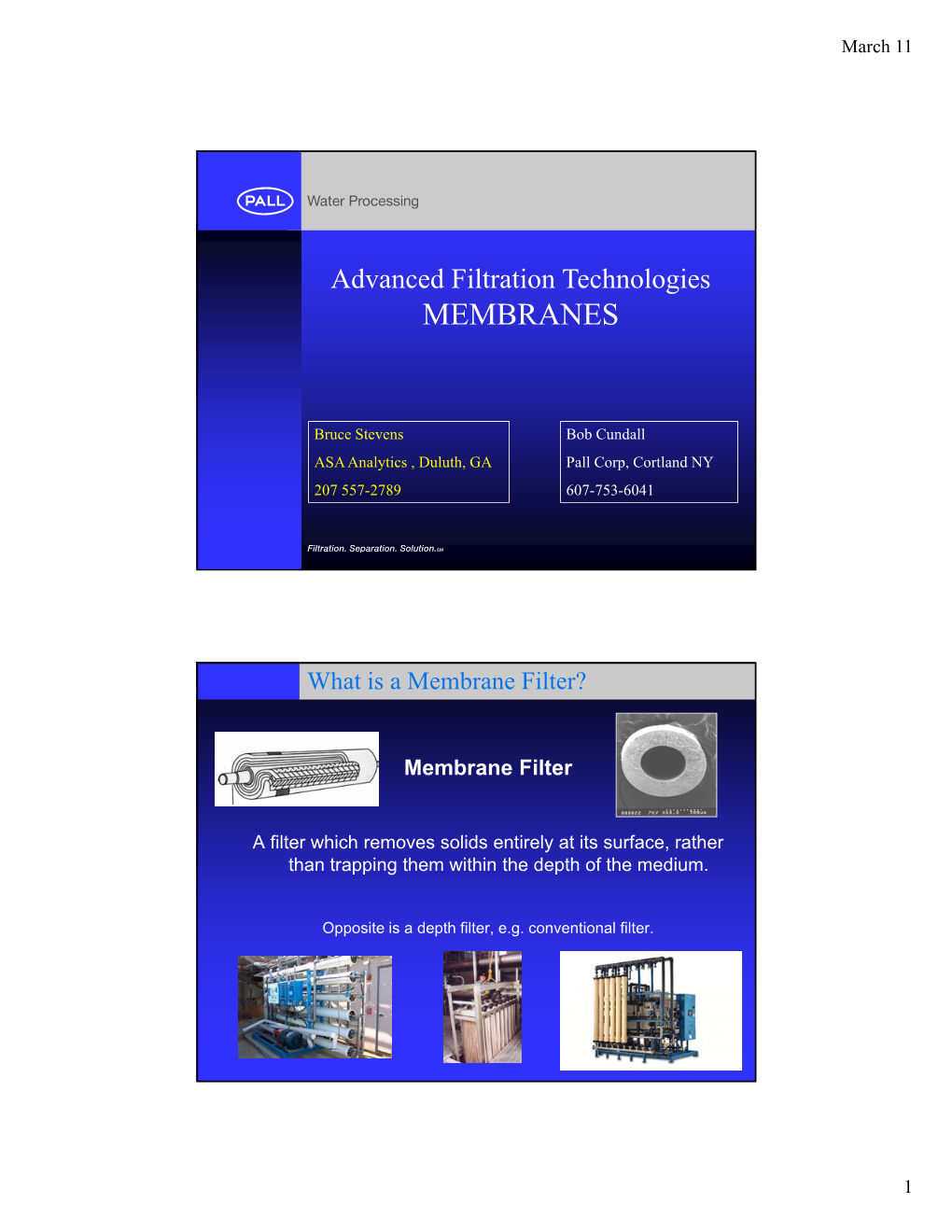 Membrane for Reuse