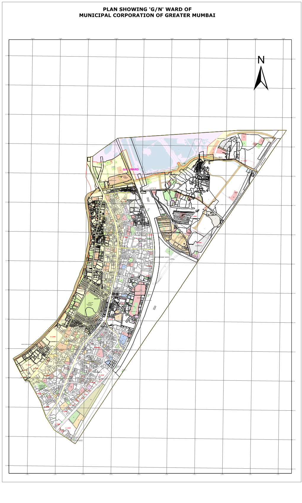 Plan Showing 'G/N' Ward of Municipal Corporation of Greater Mumbai