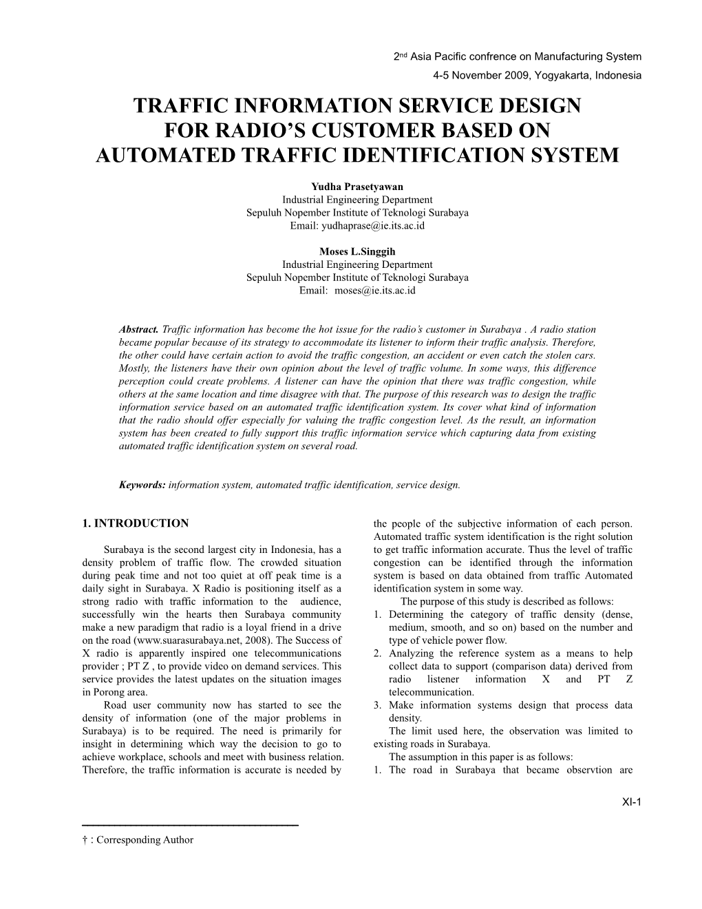 Traffic Information Service Design for Radio's