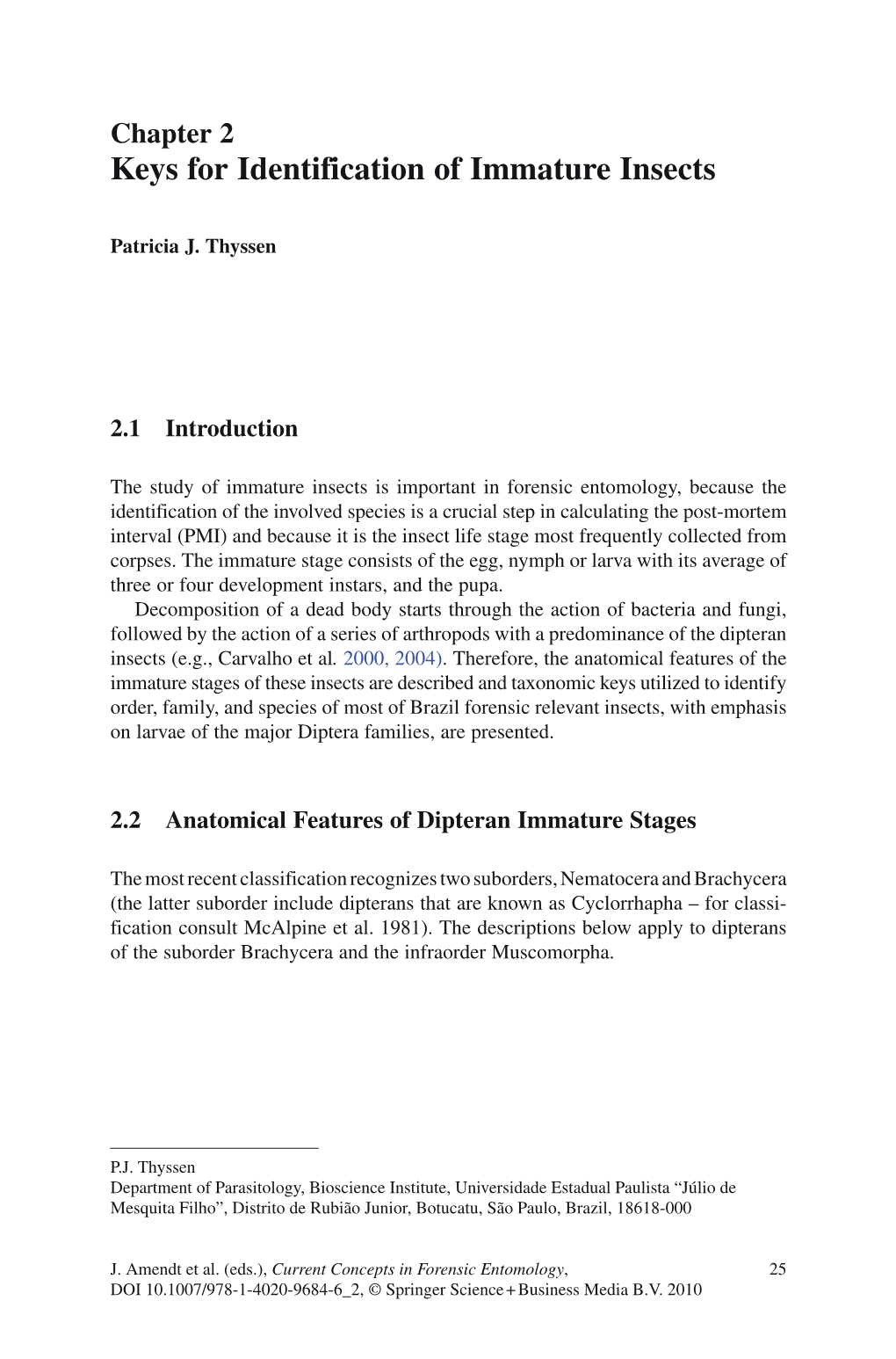 Chapter 2 Keys for Identification of Immature Insects