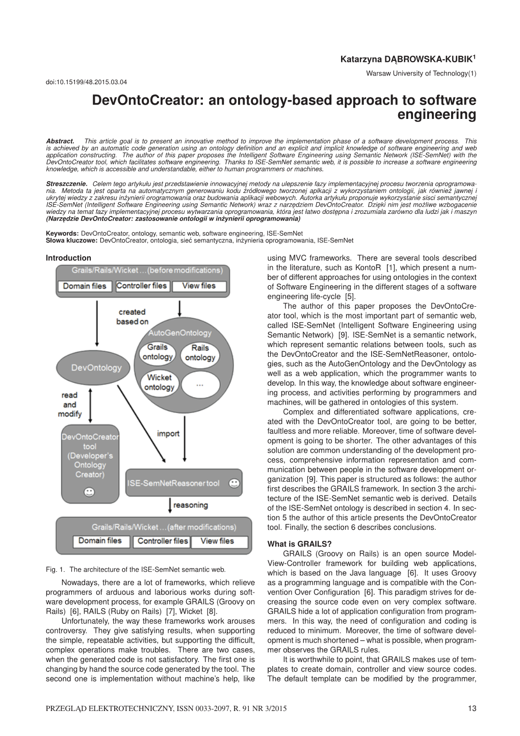 Devontocreator: an Ontology-Based Approach to Software Engineering