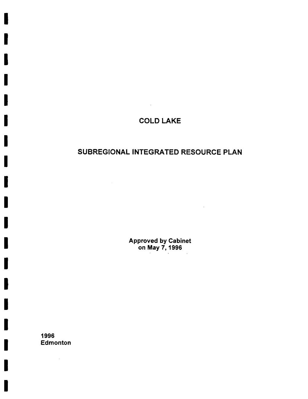 Cold Lake Subregional Integrated Resource Plan