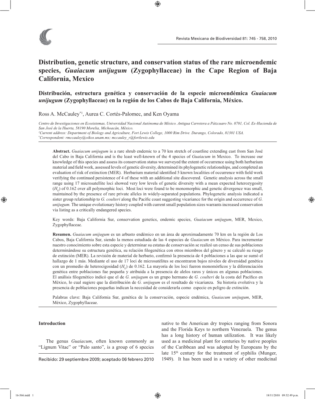 Distribution, Genetic Structure, and Conservation