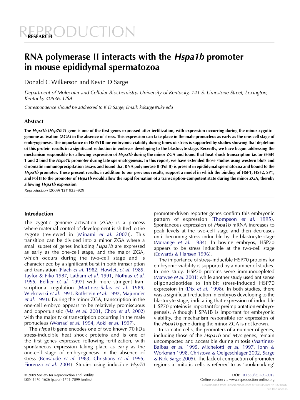 Reduction in Reproductive Lifespan of Tissue Inhibitor of Metalloproteinase