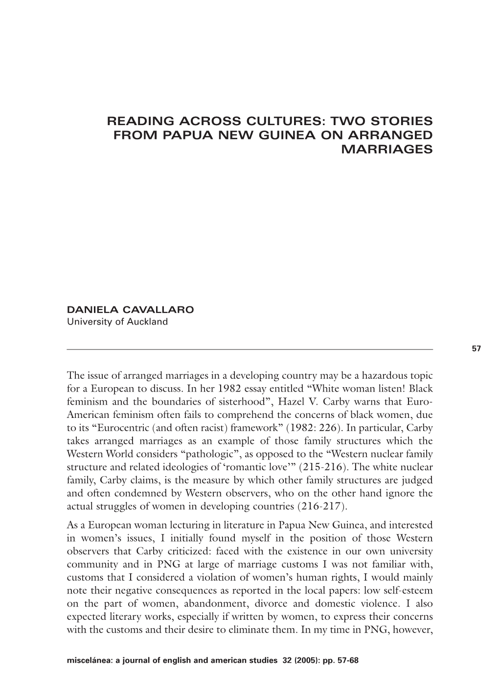 Reading Across Cultures: Two Stories from Papua New Guinea on Arranged Marriages