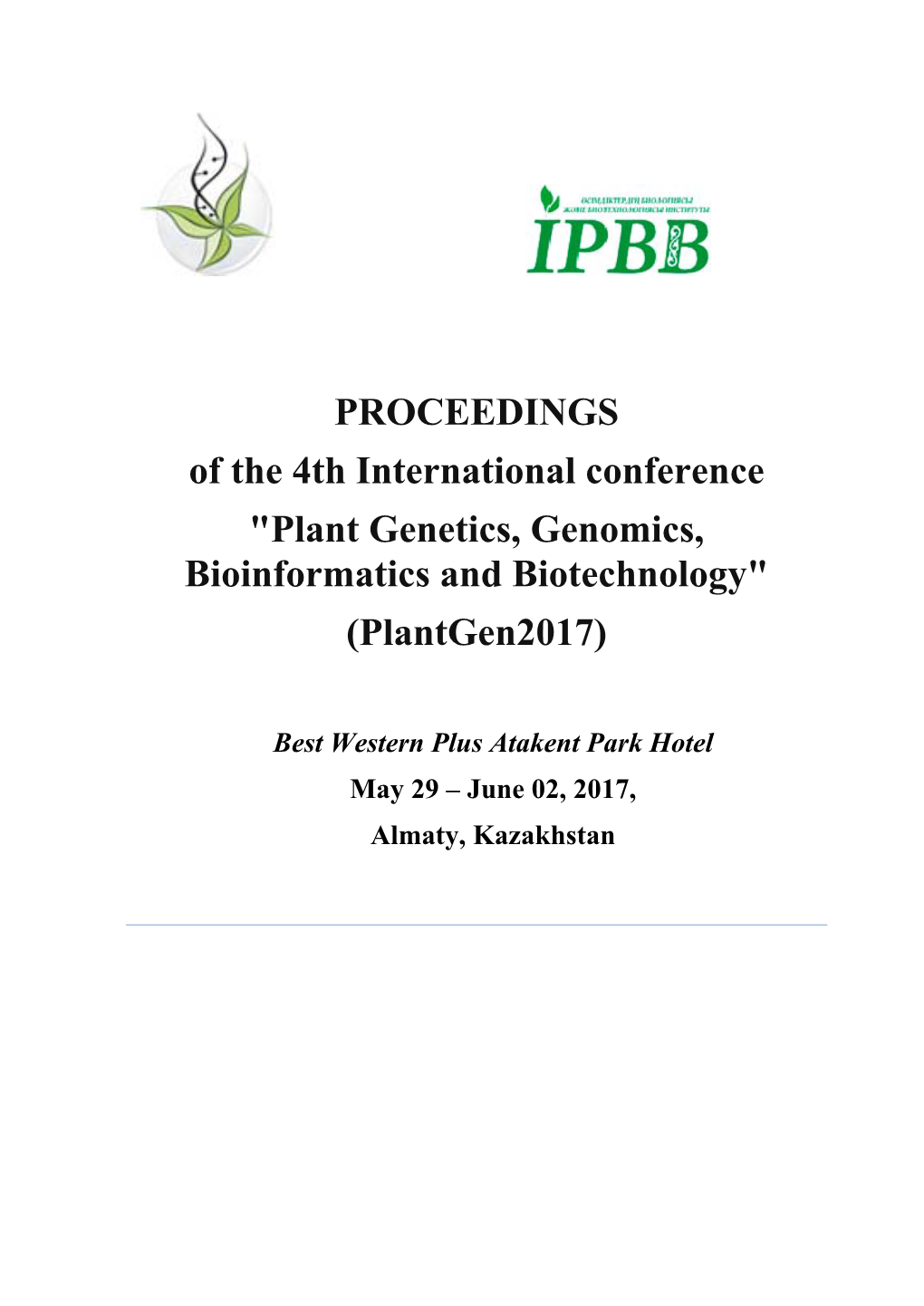 Plant Genetics, Genomics, Bioinformatics and Biotechnology" (Plantgen2017)