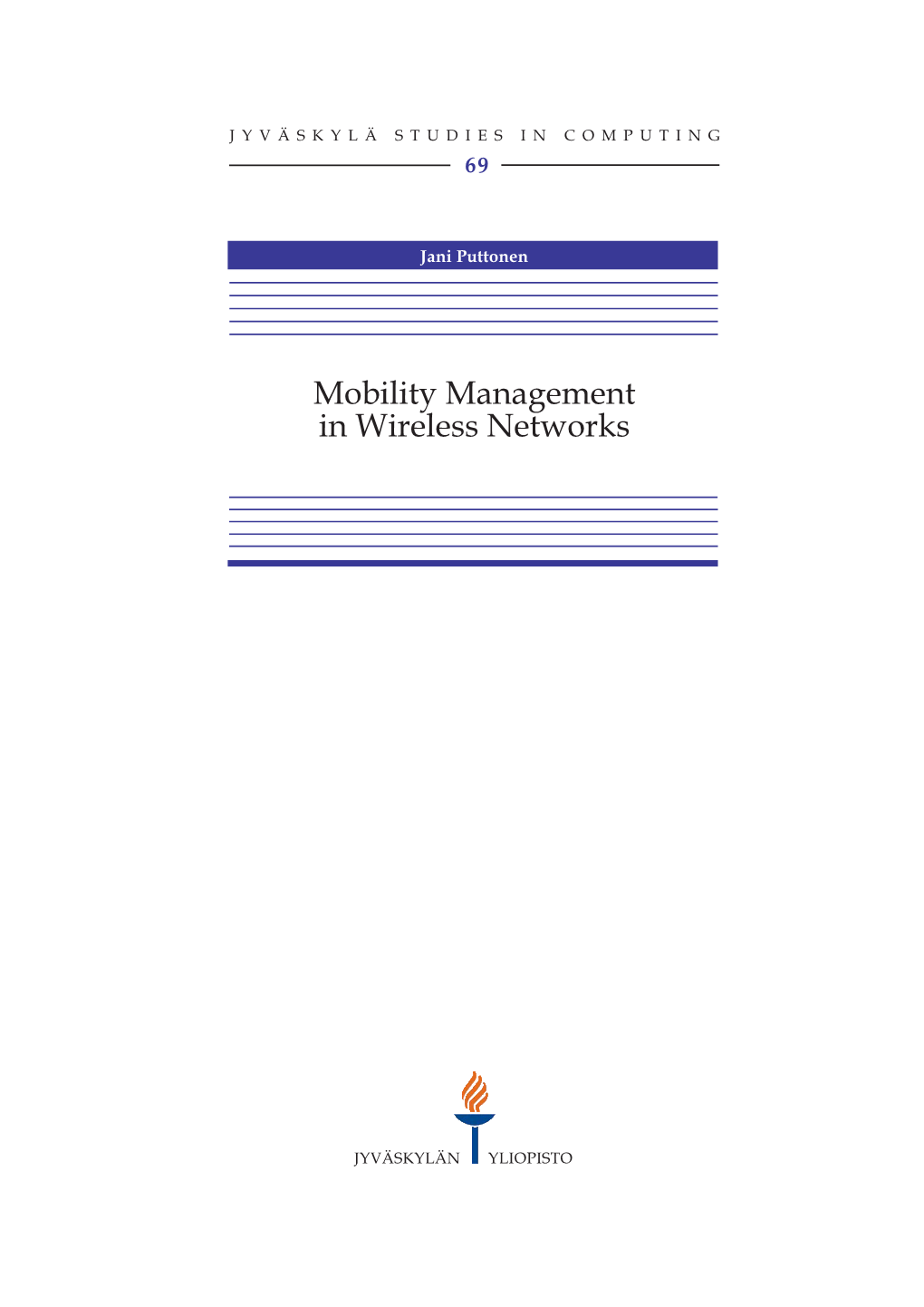 Mobility Management in Wireless Networks