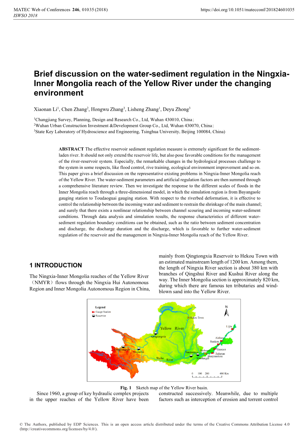 Inner Mongolia Reach of the Yellow River Under the Changing Environment