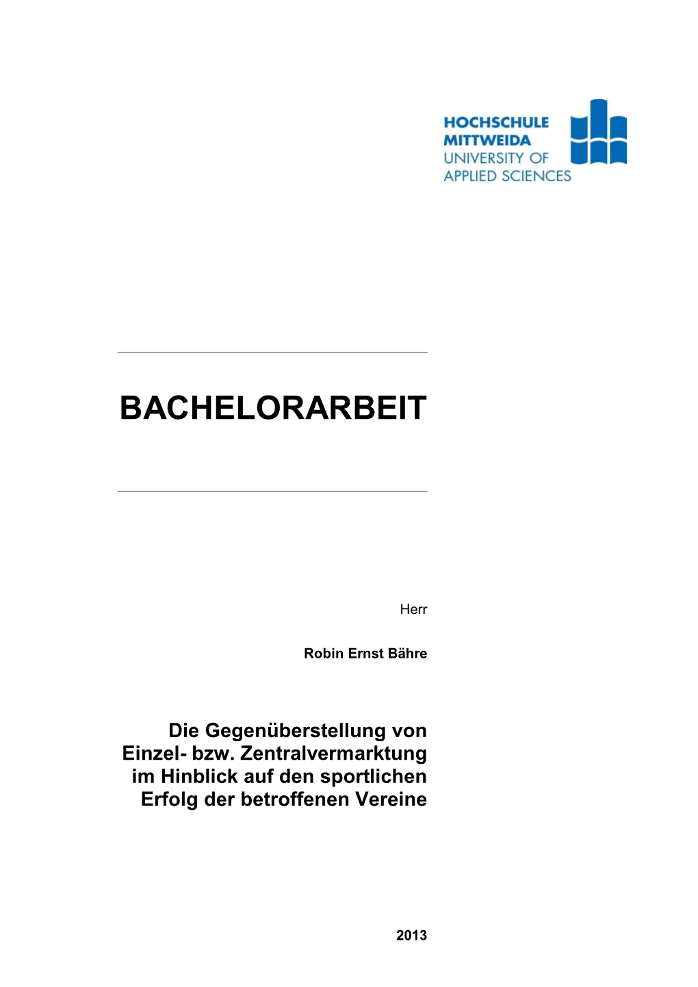 Bachelorarbeit