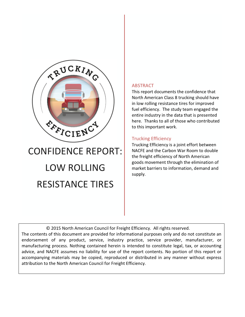 Low Rolling Resistance Tires for Improved Fuel Efficiency