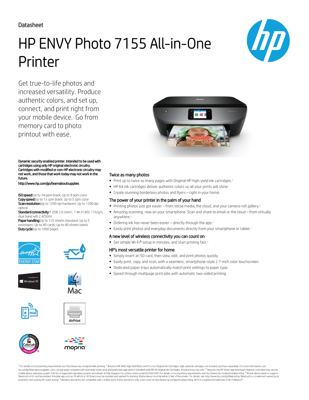 HP ENVY Photo 7155 All-In-One Printer