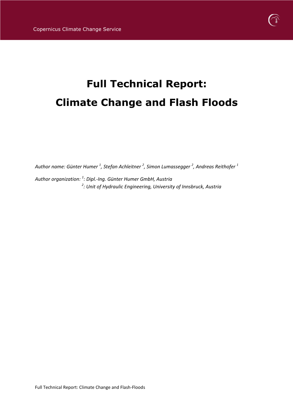 Full Technical Report: Climate Change and Flash Floods