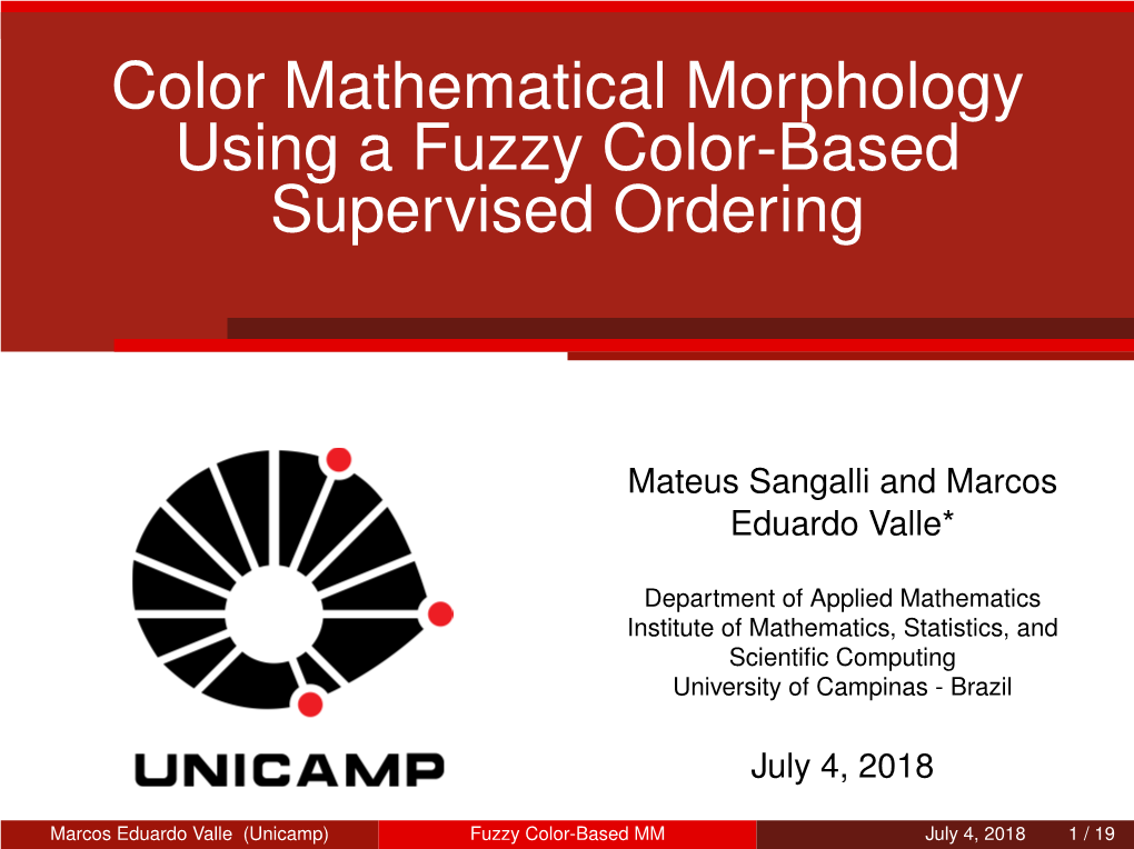 Color Mathematical Morphology Using a Fuzzy Color-Based Supervised Ordering