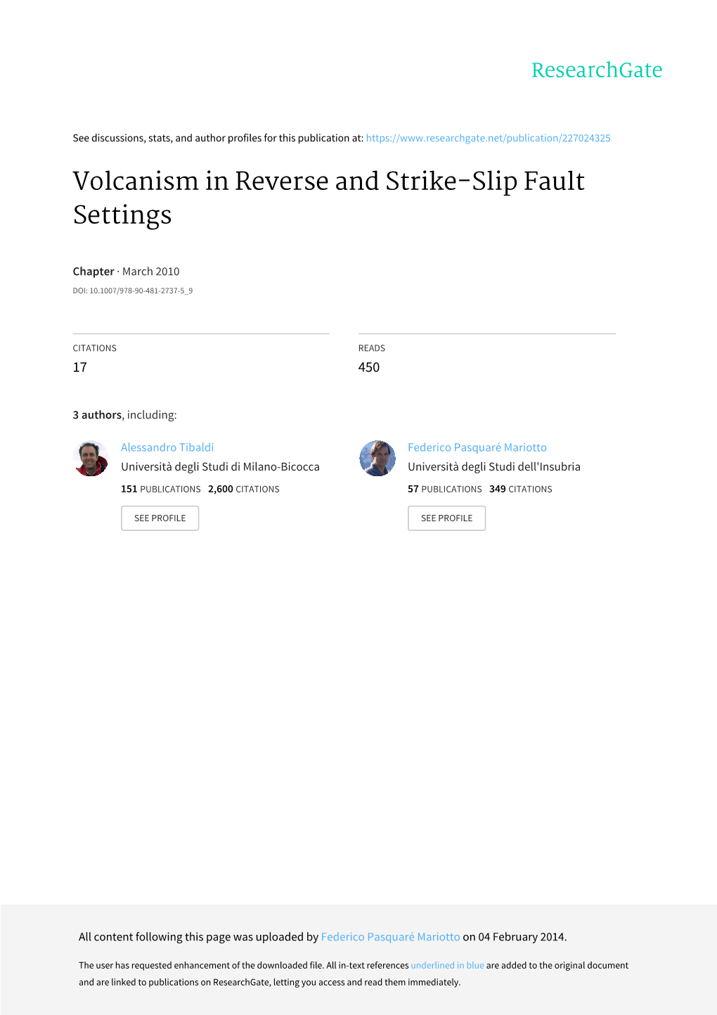 Volcanism in Reverse and Strike-Slip Fault Settings