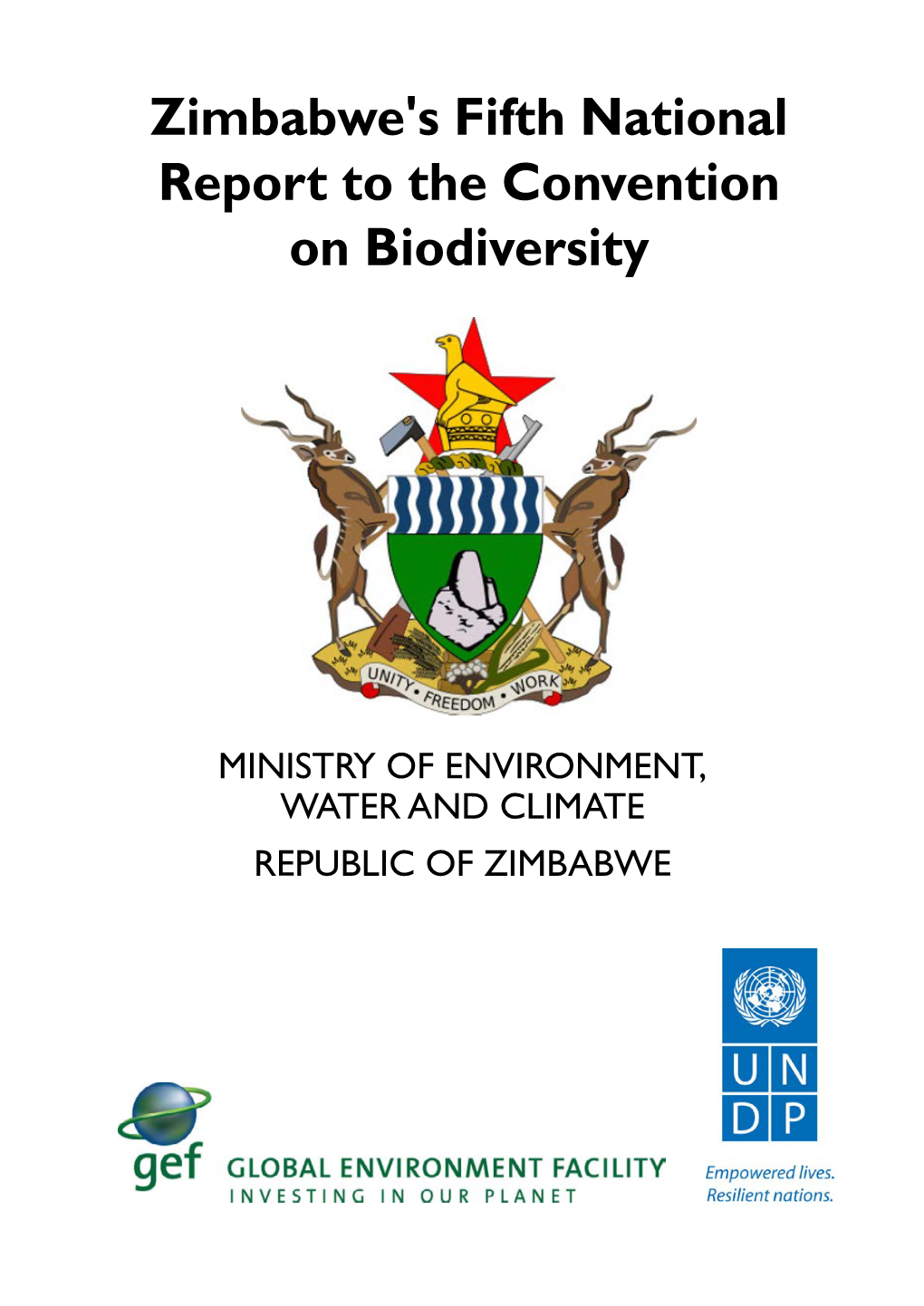 Zimbabwe's Fifth National Report to the Convention on Biodiversity