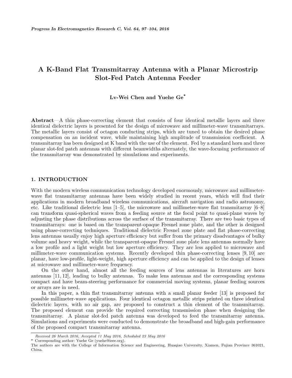 A K-Band Flat Transmitarray Antenna with a Planar Microstrip Slot-Fed Patch Antenna Feeder