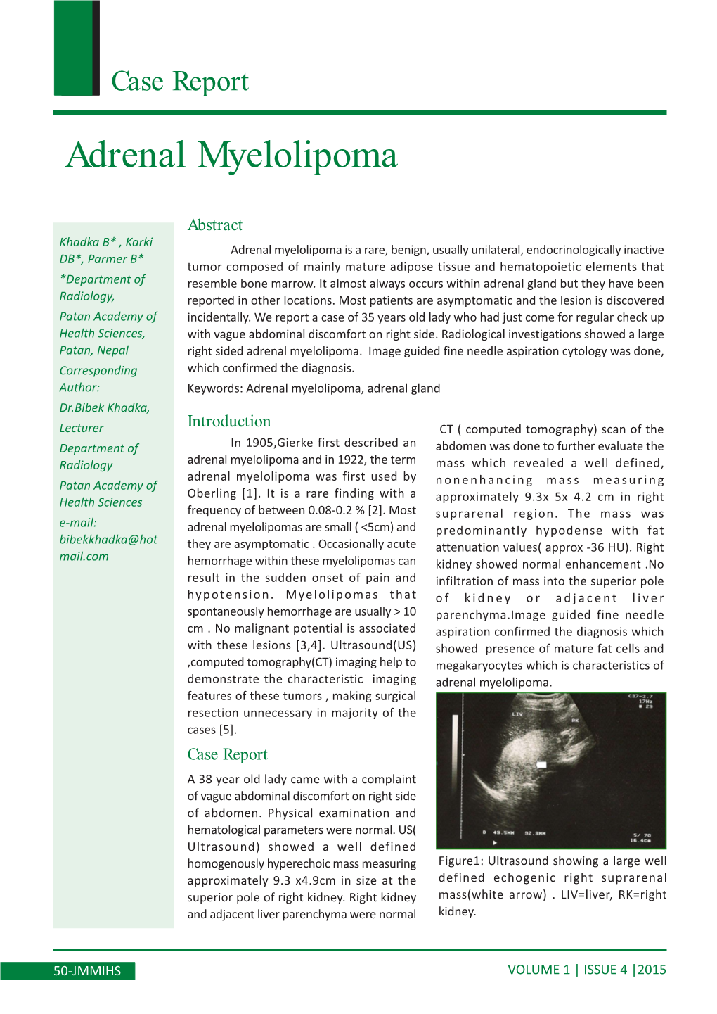 Adrenal Myelolipoma