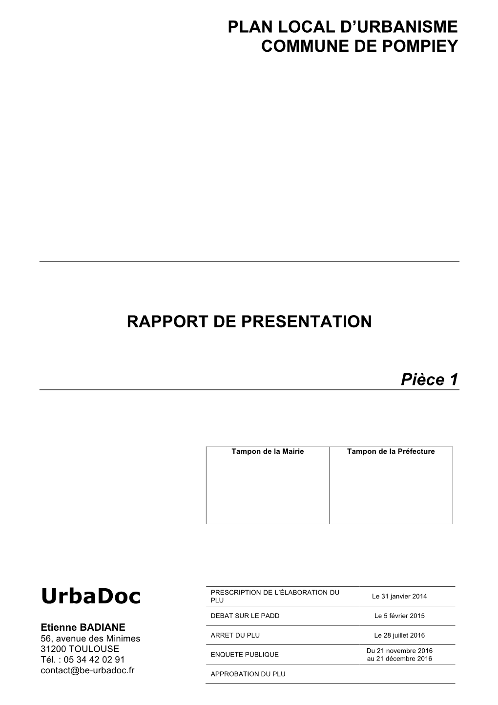 Rapport De Présentation