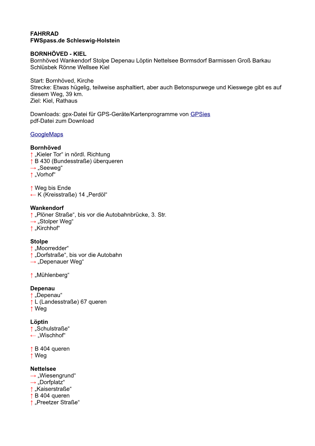 Fwspass.De Roadbook