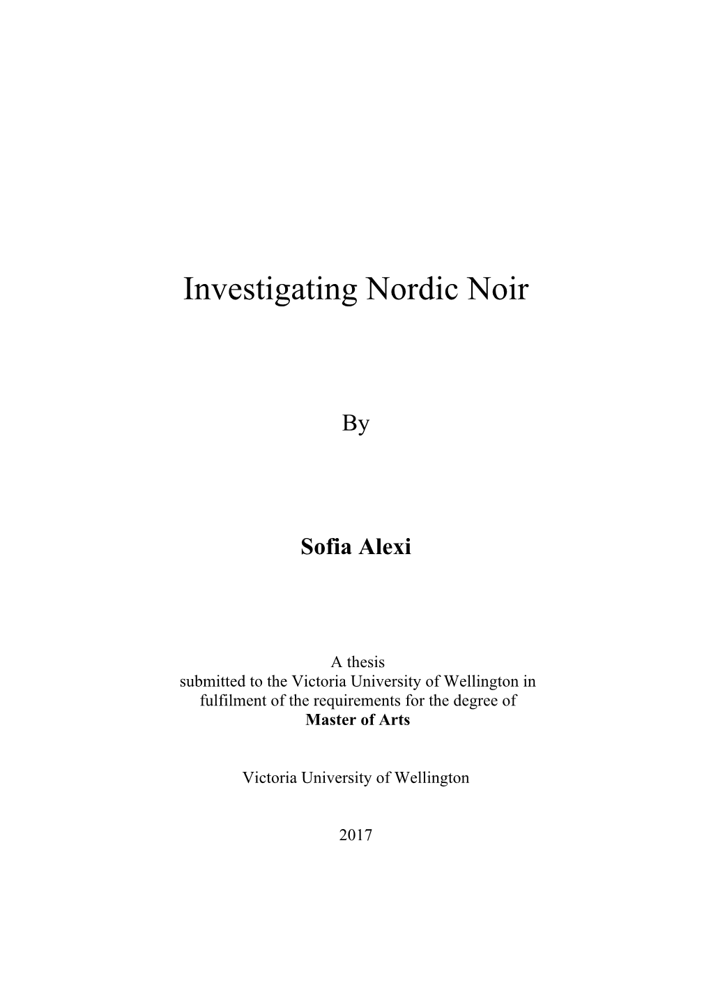 Investigating Nordic Noir