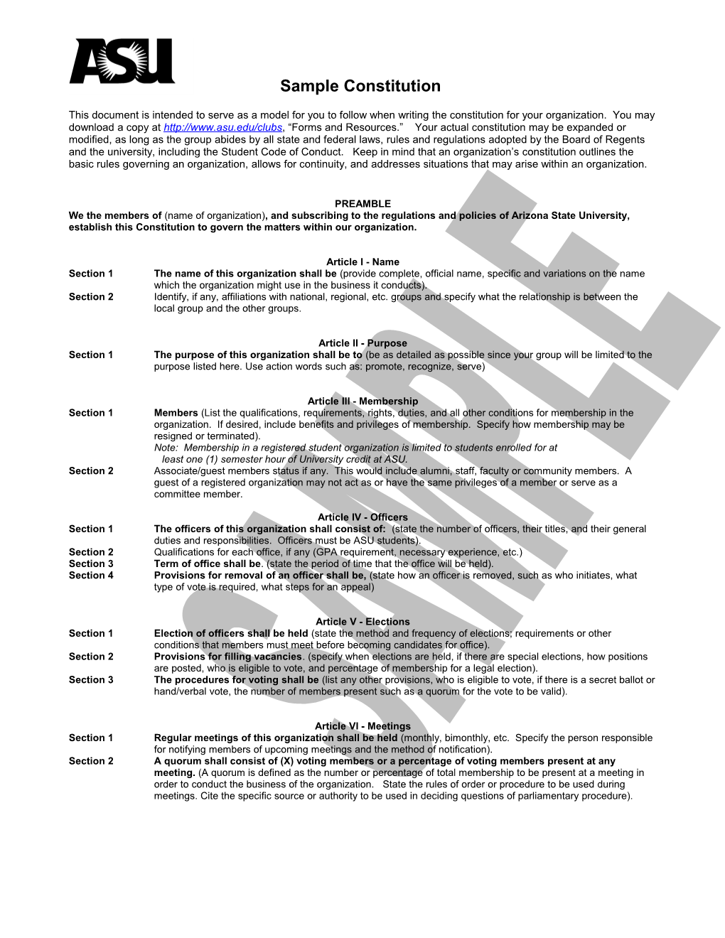 Sample Constitution s1