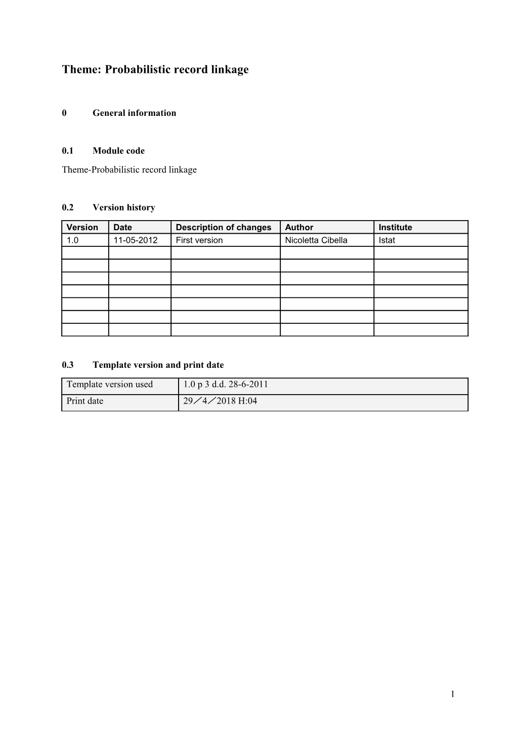 Template for Modules of the Revised Handbook
