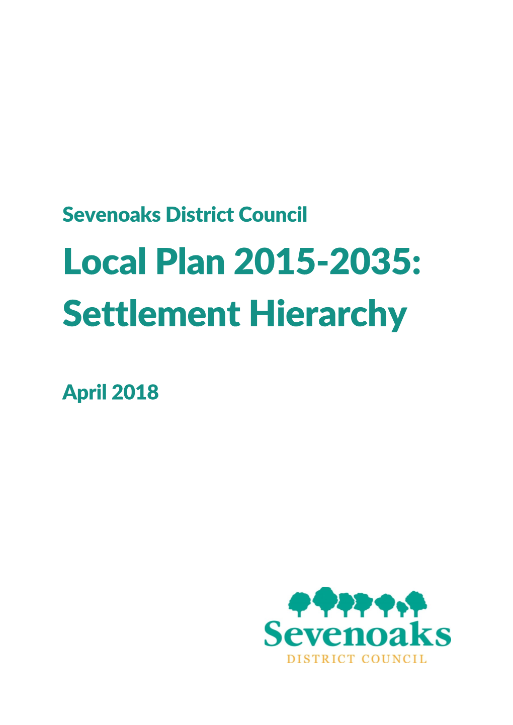Local Plan 2015-2035: Settlement Hierarchy