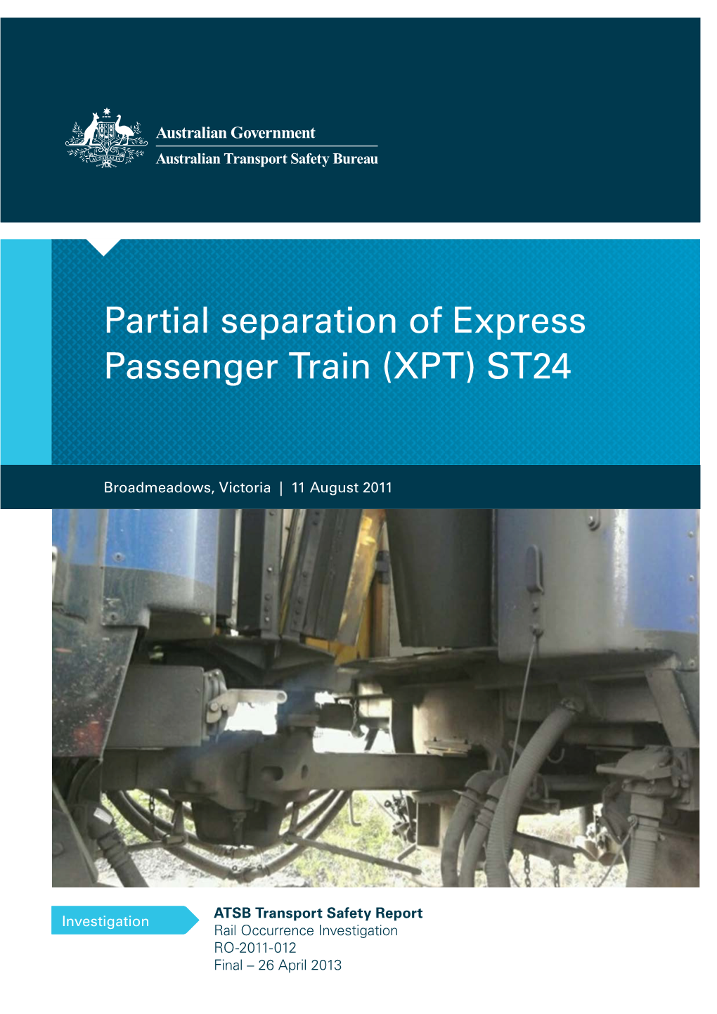 Partial Separation of Express Passenger Train (XPT) ST24