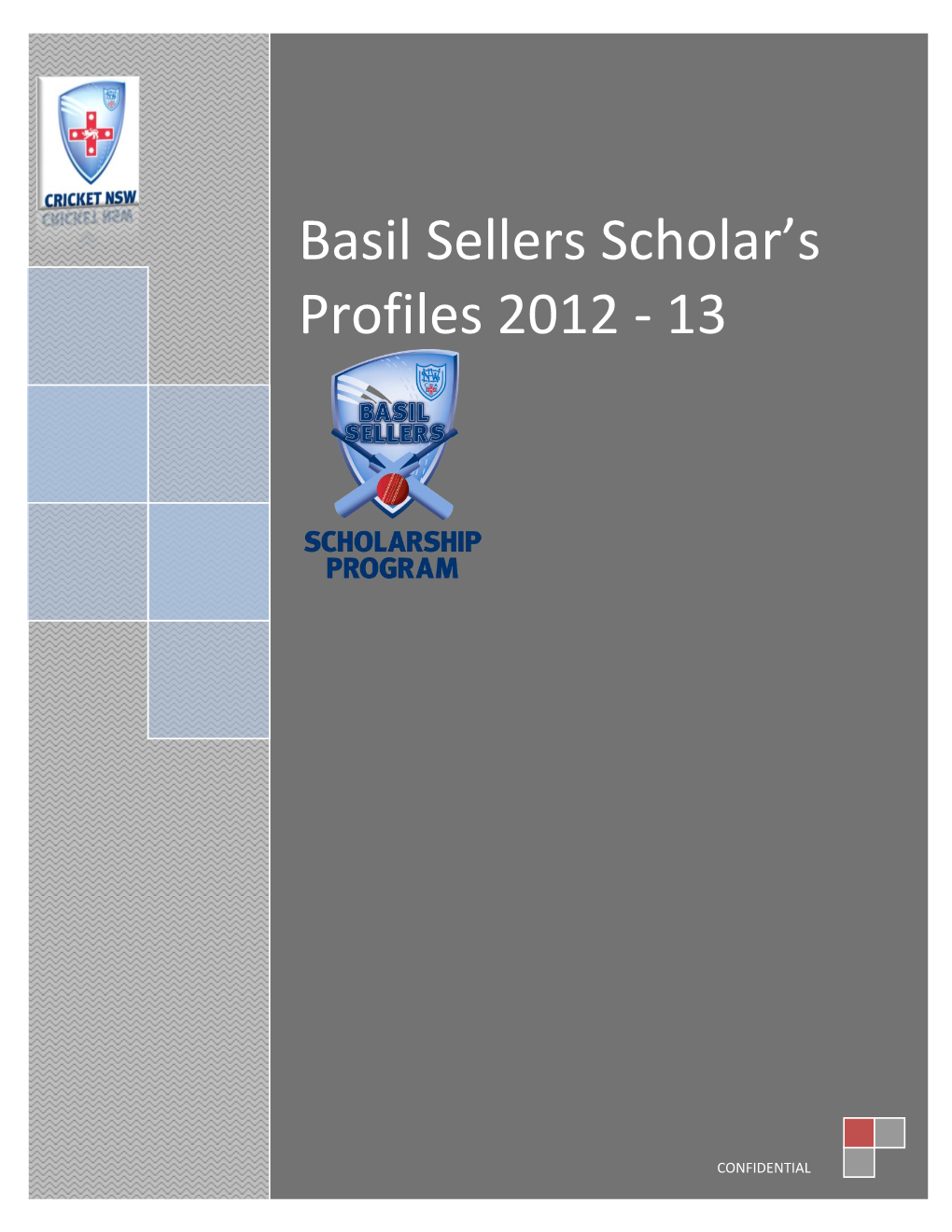 Basil Sellers Scholar's Profiles